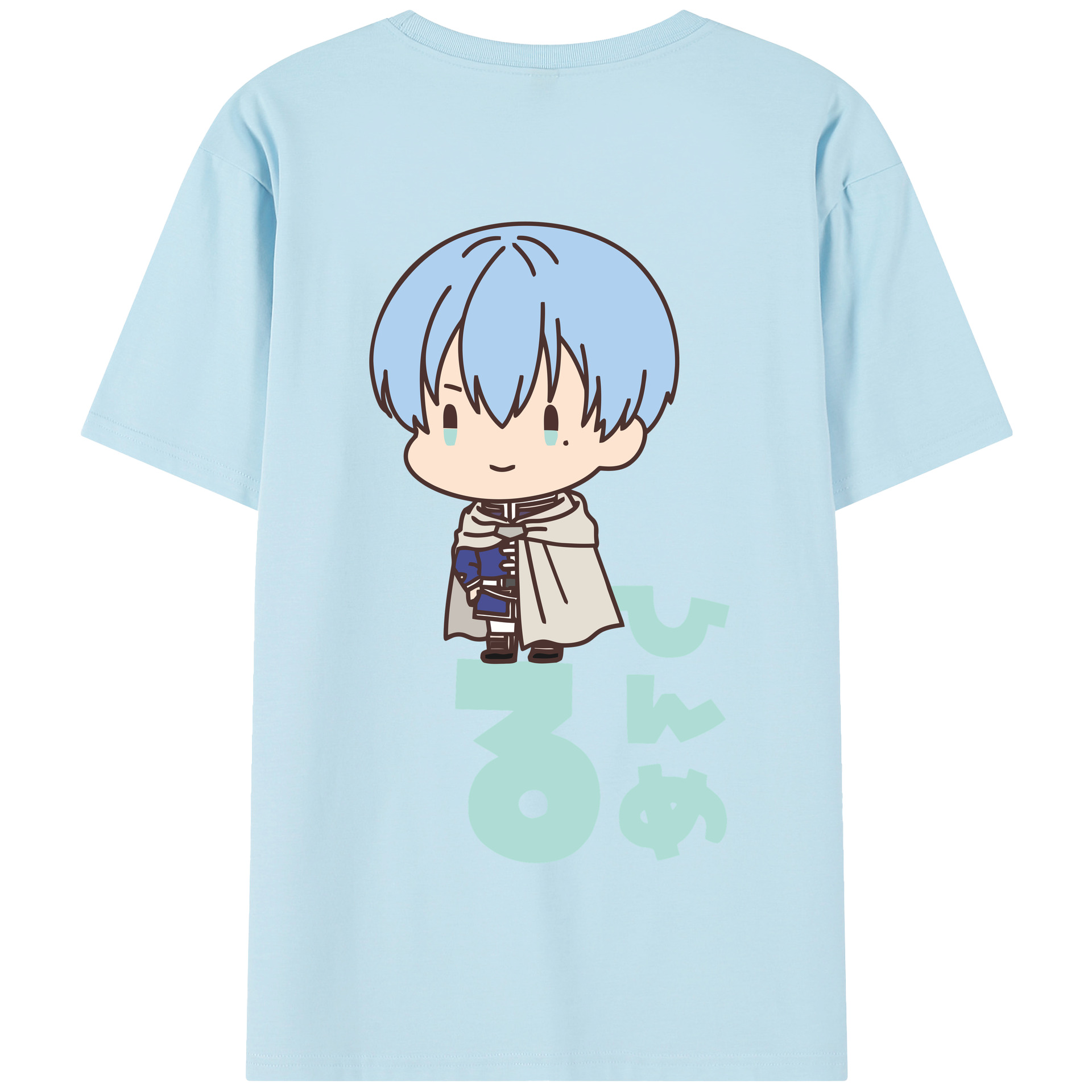 （画像用） 葬送のフリーレン Frieren 綿100％半袖Tシャツ（背面プリント）